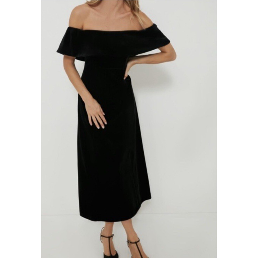 Pomander Place Tuckernuck Off Shoulder Velvet Midi Dress Womens Size XXL NWT